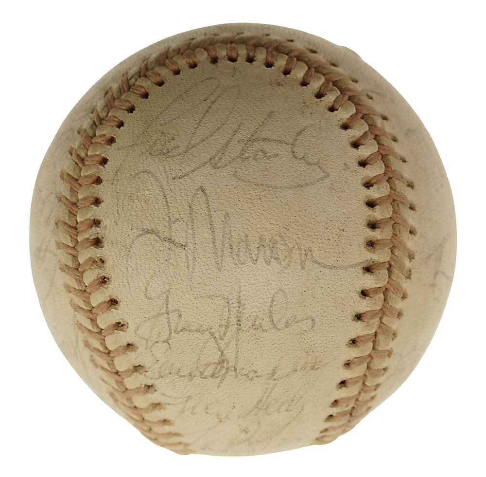 1976 New York Yankees American League Champions Team-Signed Baseball with Yogi Berra and Billy Martin