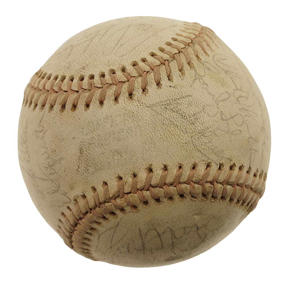 1976 New York Yankees American League Champions Team-Signed Baseball with Yogi Berra and Billy Martin