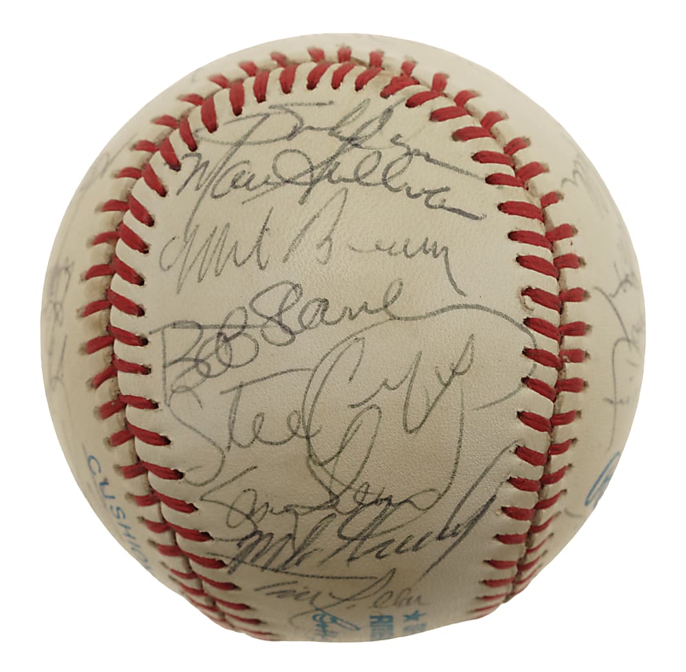 1986 Boston Red Sox American League Champions Team-Signed Baseball with Seaver, Boggs, and Clemens