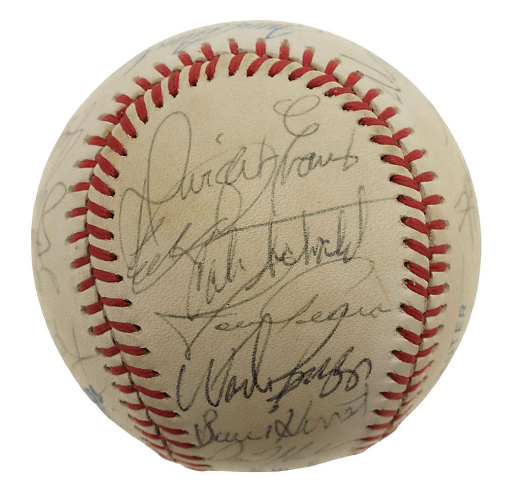 1986 Boston Red Sox American League Champions Team-Signed Baseball with Seaver, Boggs, and Clemens