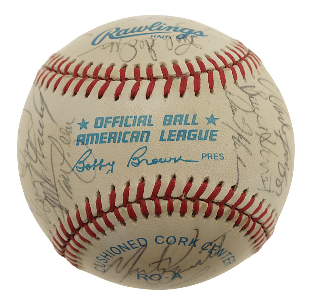1986 Boston Red Sox American League Champions Team-Signed Baseball with Seaver, Boggs, and Clemens