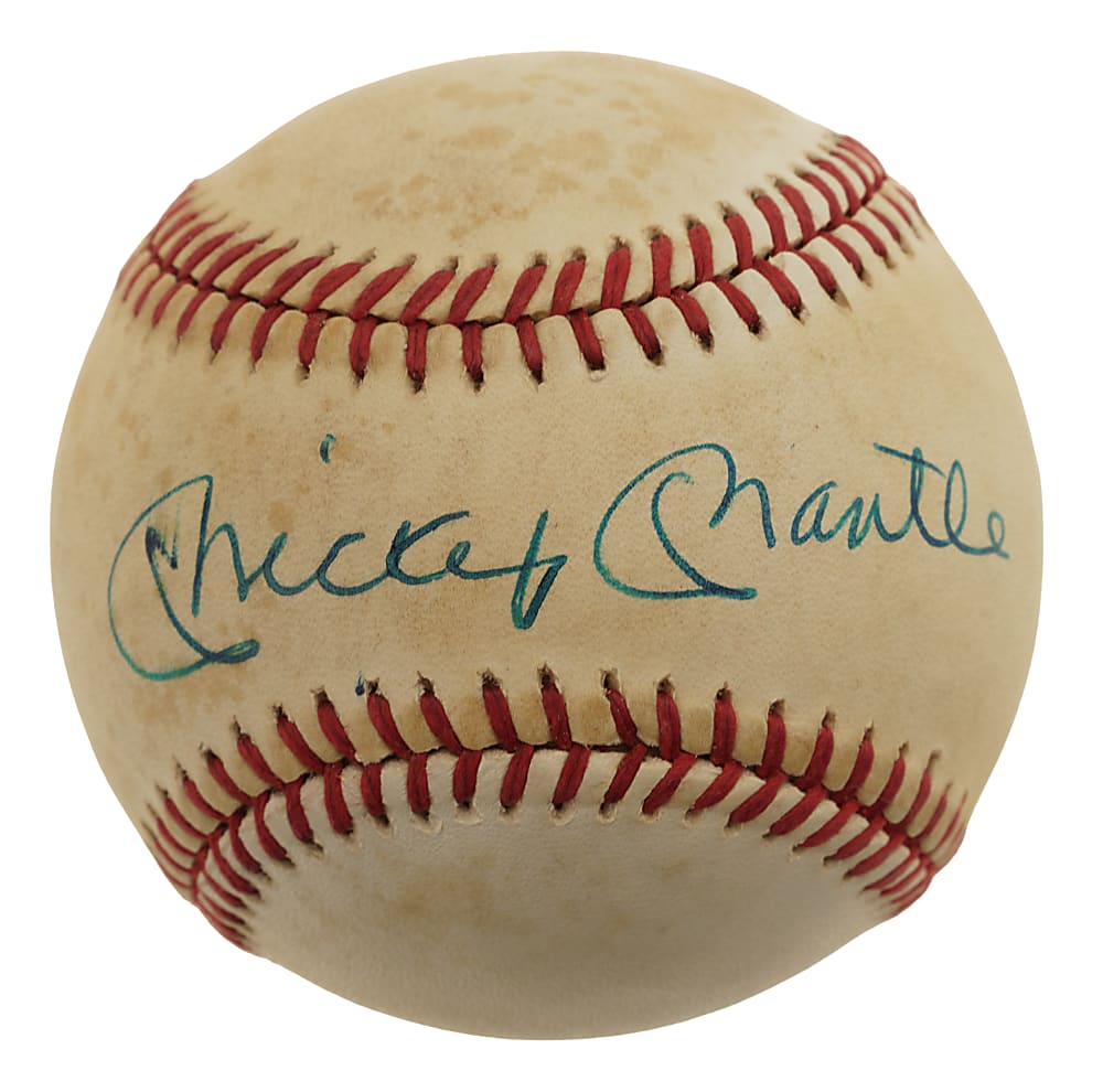 Mickey Mantle Single-Signed Baseball - JSA