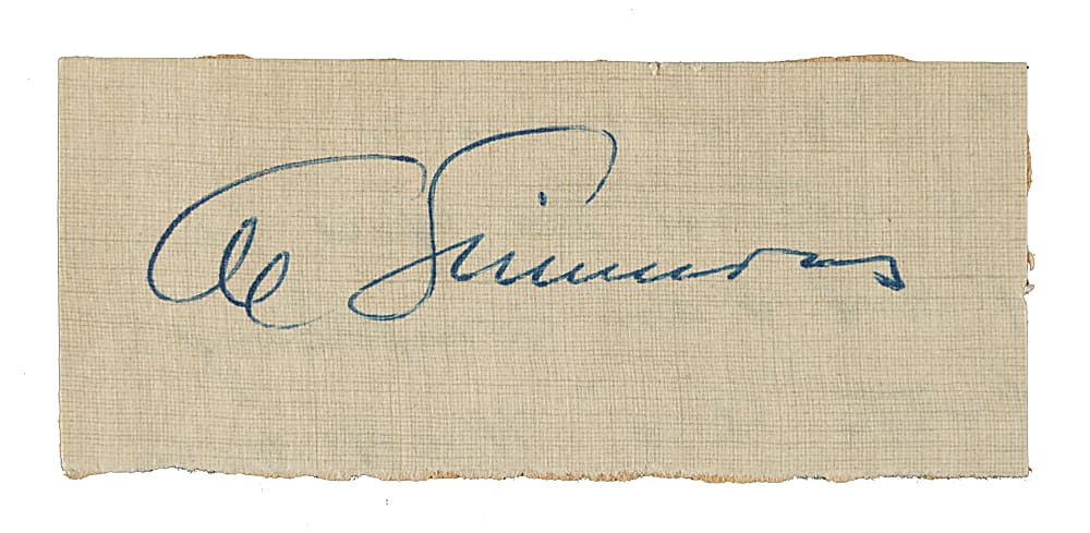 Al Simmons Cut Signature