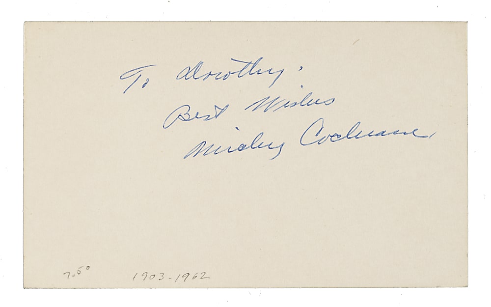Mickey Cochrane Cut Signature
