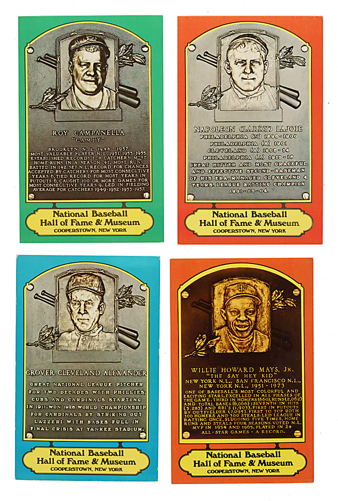 1979 Dexter Press HOF Plaque Postcard Partial Set (37/54)