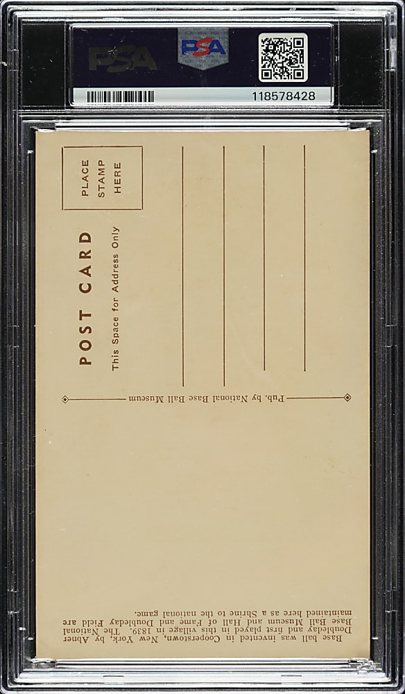 1939-1943 Sepia Hall of Fame Postcard (Type 2) Babe Ruth PSA EX+ 5.5 -1 of 1 - Highest Graded!