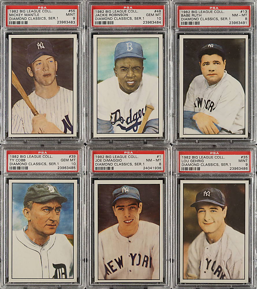 1982 Big League Collectibles Diamond Classics First and Second Series PSA-Graded Complete Set (110) Plus Two Checklists
