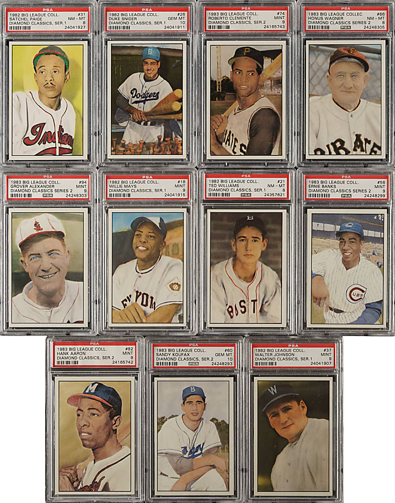 1982 Big League Collectibles Diamond Classics First and Second Series PSA-Graded Complete Set (110) Plus Two Checklists