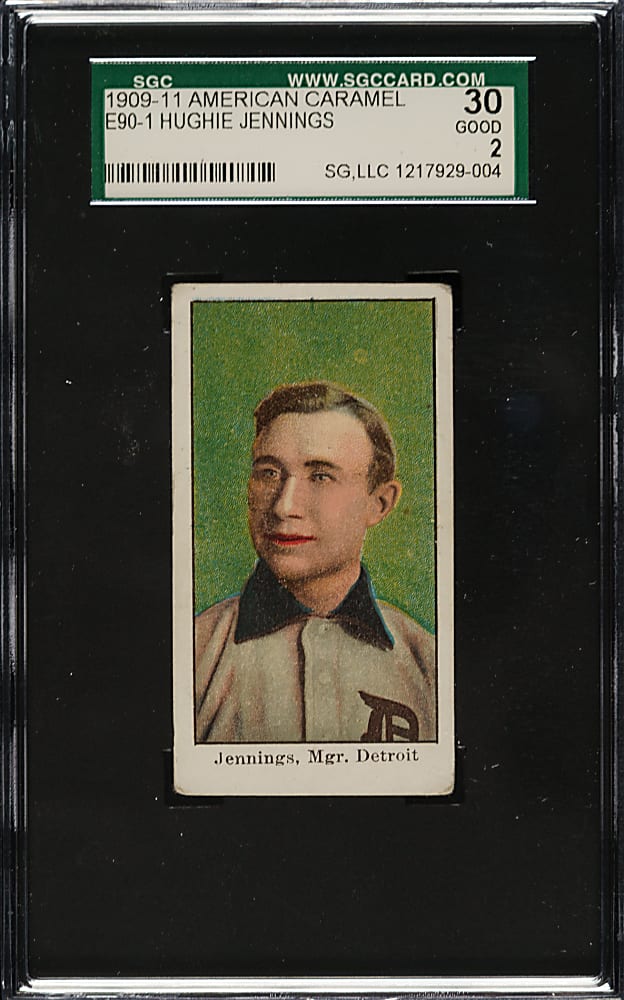 1909-1911 E90-1 American Caramel Hughie Jennings SGC GOOD 30