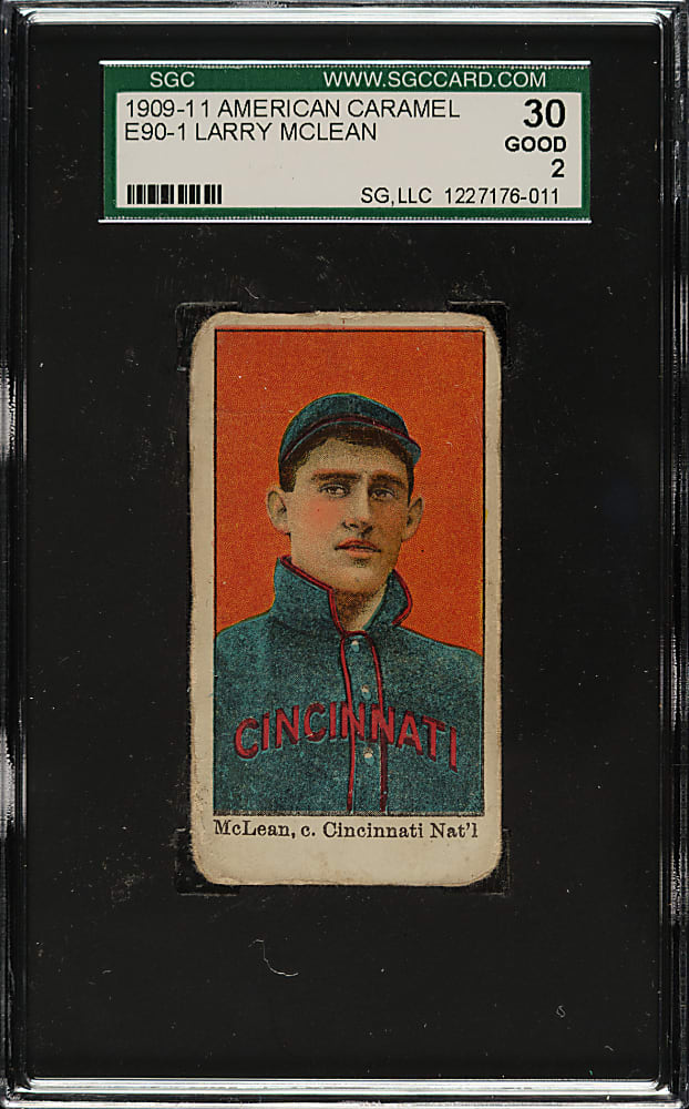 1909-1911 E90-1 American Caramel Larry McLean SGC GOOD 30