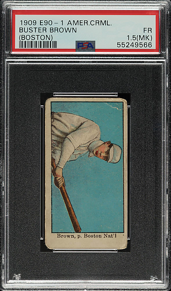 1909-1911 E90-1 American Caramel Buster Brown PSA FAIR 1.5 (MK)