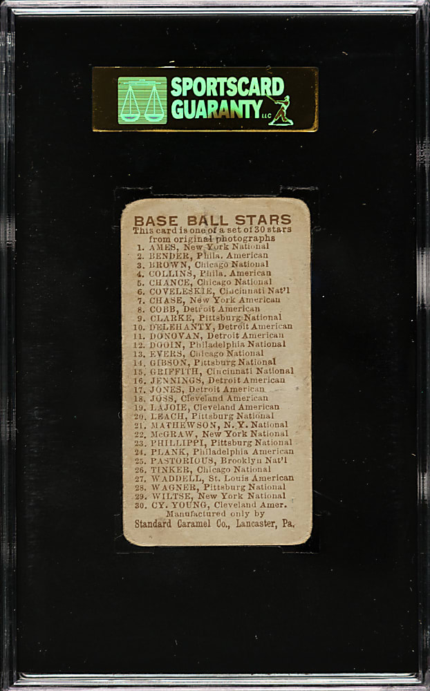 1910 E93 Standard Caramel Eddie Collins SGC GOOD 30