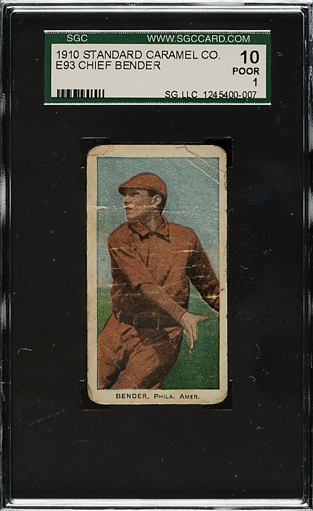 1910 E93 Standard Caramel Chief Bender SGC POOR 10