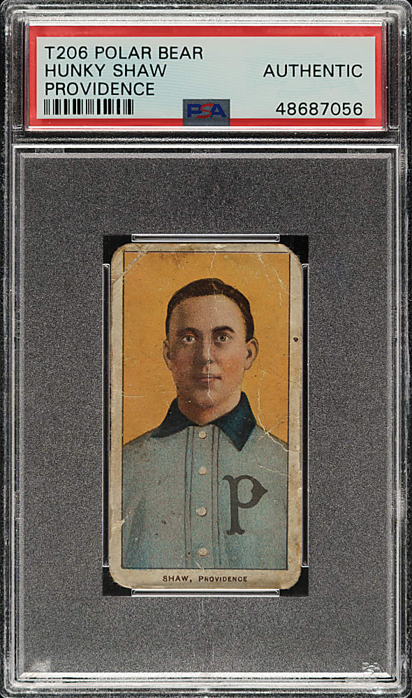1909-1911 T206 White Border Hunky Shaw PSA Authentic - Polar Bear Back