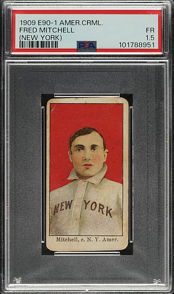 1909-1911 E90-1 American Caramel Fred Mitchell PSA FAIR 1.5