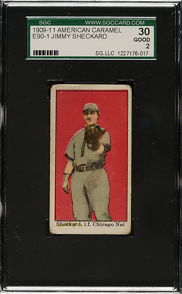 1909-1911 E90-1 American Caramel Jimmy Sheckard SGC GOOD 30