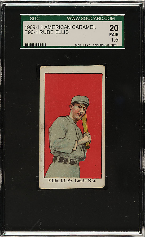 1909-1911 E90-1 American Caramel Rube Ellis SGC FAIR 20