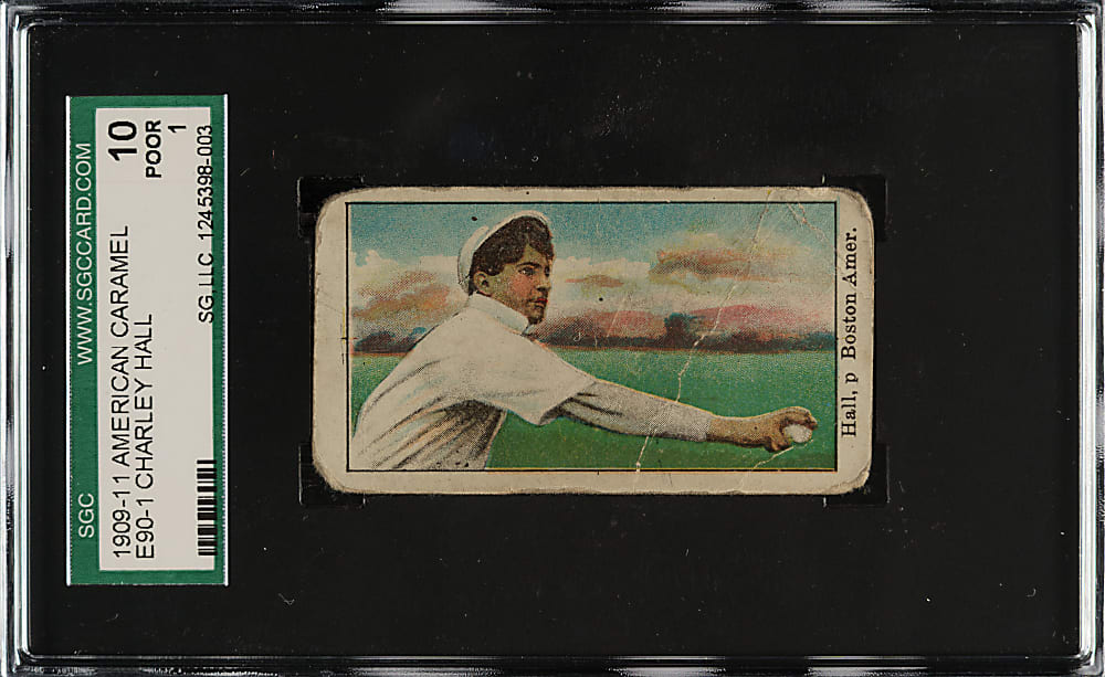 1909-1911 E90-1 American Caramel Charles Hall SGC POOR 10