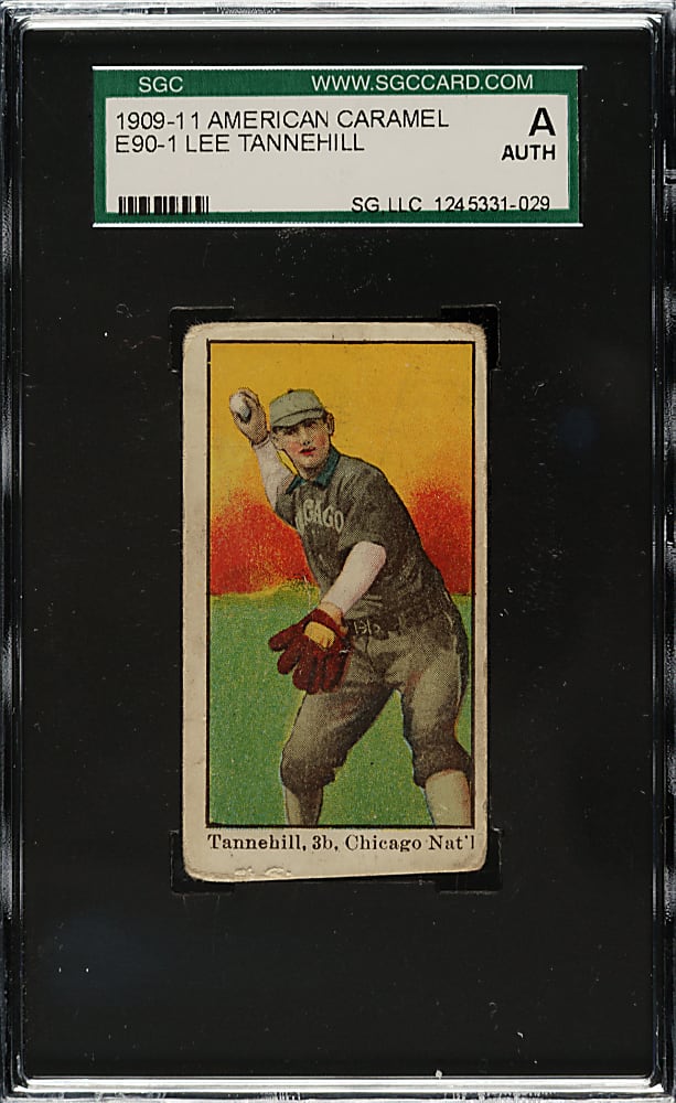 1909-1911 E90-1 American Caramel Lee Tannehill SGC Authentic