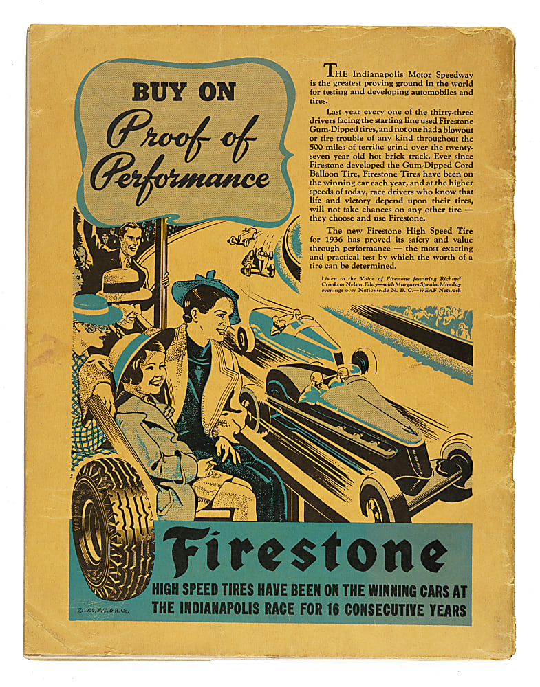 1936 Indianapolis 500 Program