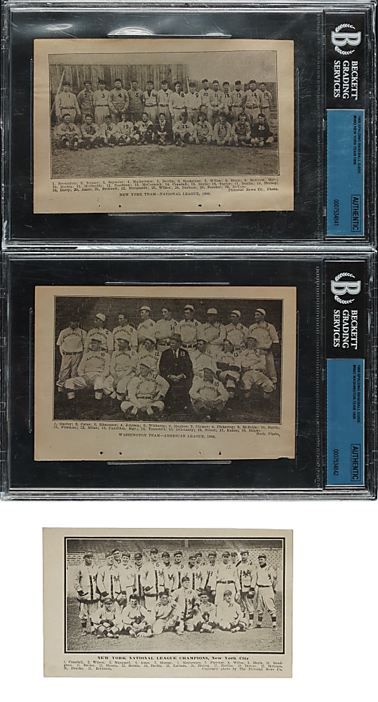 1909 Spalding Baseball Guide Trio: New York Yankees, Washington Nationals and New York Giants