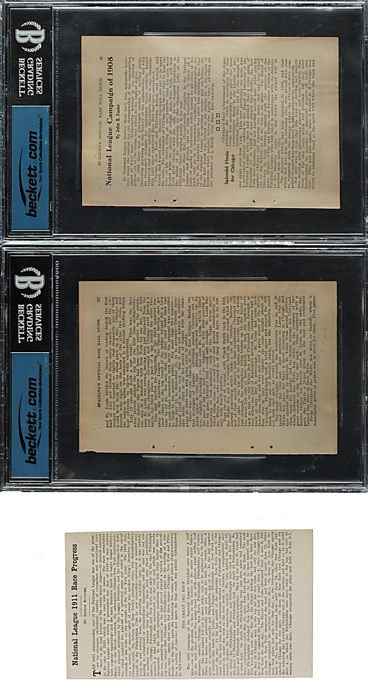 1909 Spalding Baseball Guide Trio: New York Yankees, Washington Nationals and New York Giants