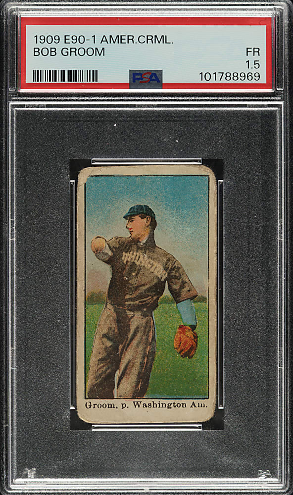 1909-1911 E90-1 American Caramel Bob Groom PSA FAIR 1.5