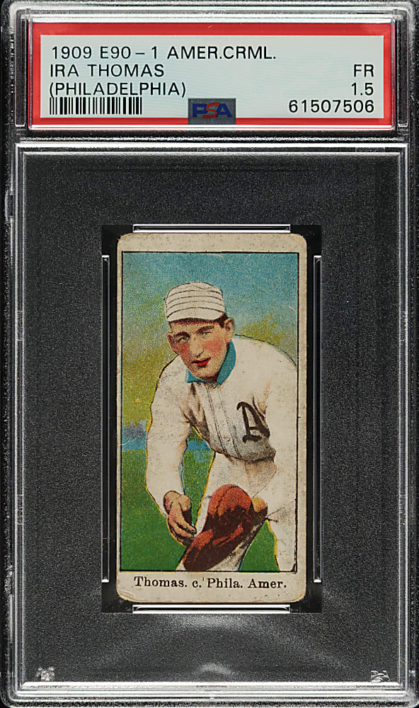 1909-1911 E90-1 American Caramel Ira Thomas PSA FAIR 1.5