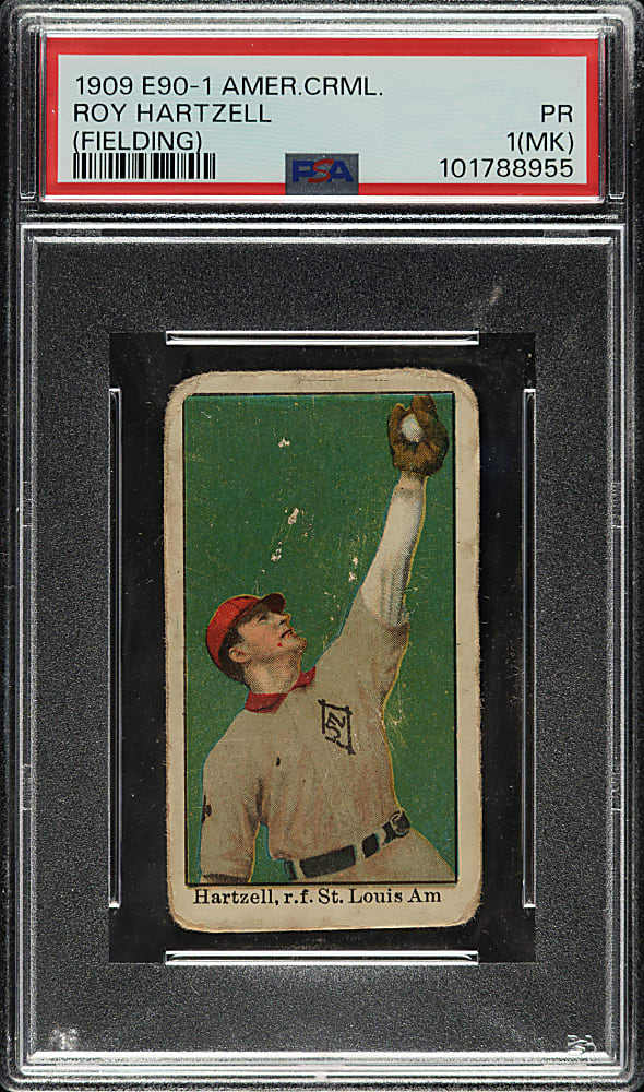 1909-1911 E90-1 American Caramel Roy Hartzell Fielding PSA POOR 1 (MK)