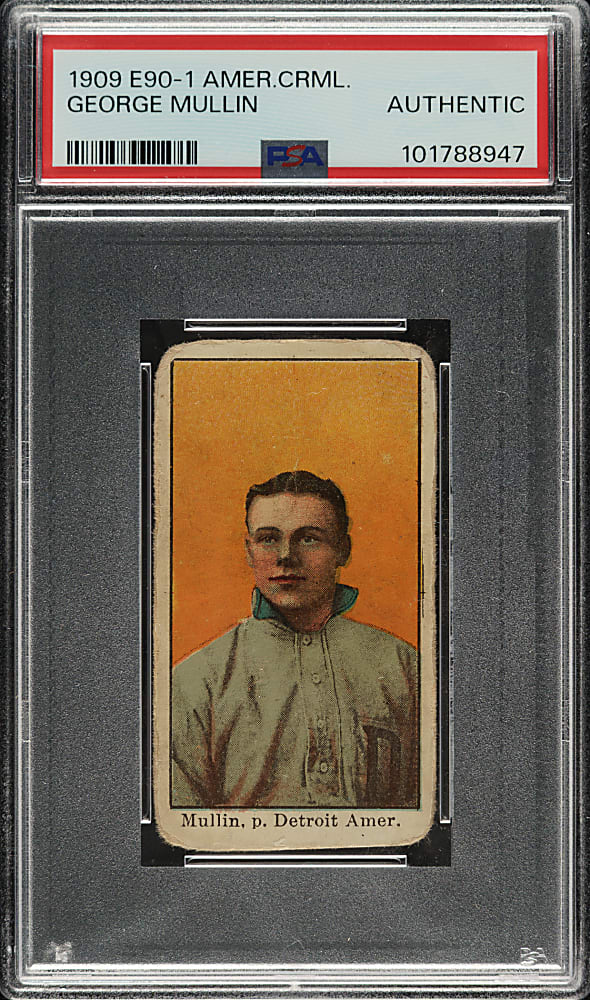 1909-1911 E90-1 American Caramel George Mullin PSA Authentic