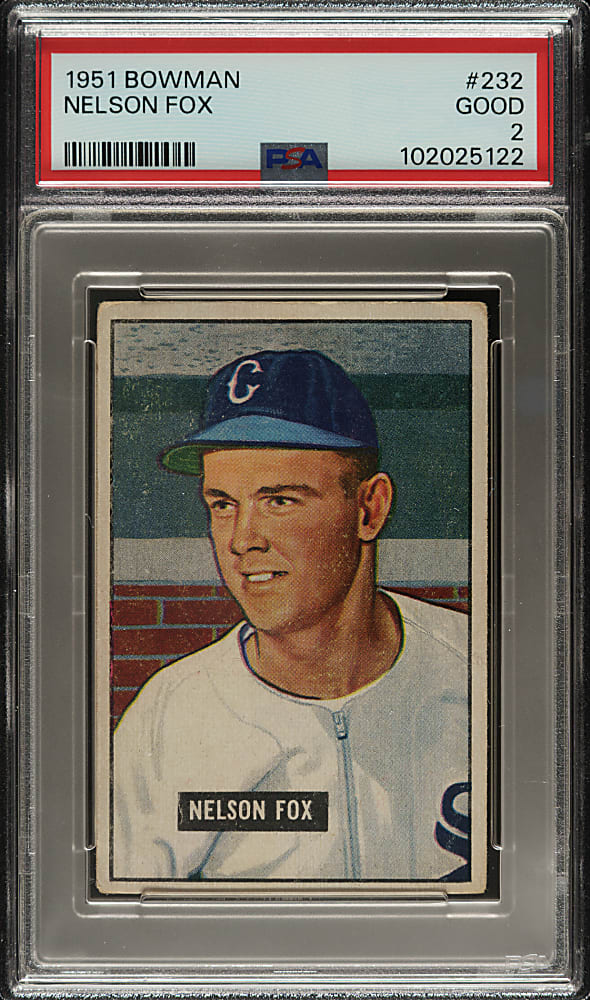 1951 Bowman #232 Nelson Fox Rookie GOOD 2