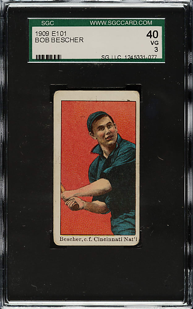 1909 E101 Anonymous "Set of 50" Bob Bescher SGC VG 40