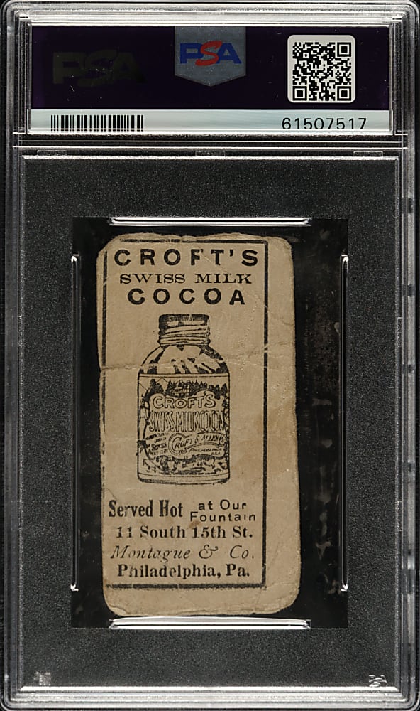 1909 E92 Croft's Cocoa Eddie Collins PSA Authentic