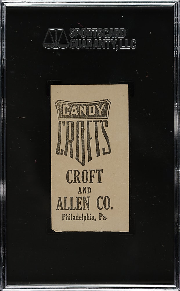 1909 E92 Croft's Candy Topsy Hartsel SGC Authentic