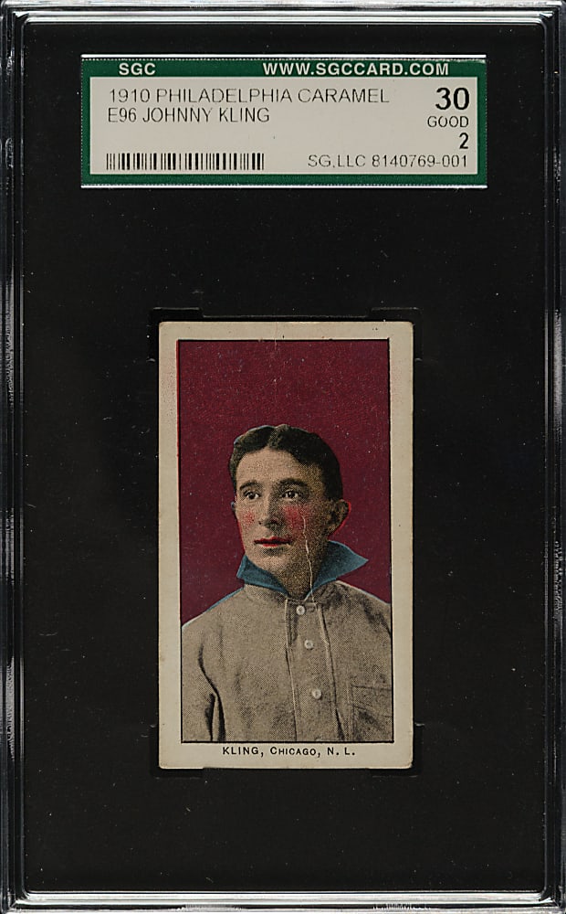1910 E96 Philadelphia Caramel Johnny Kling SGC GOOD 30