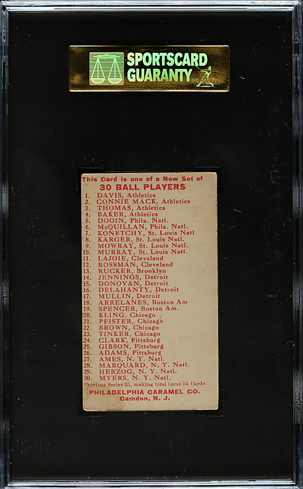 1910 E96 Philadelphia Caramel George Gibson SGC FAIR 20
