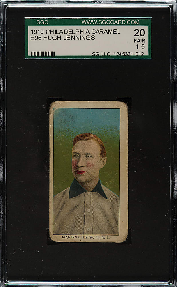 1910 E96 Philadelphia Caramel Hughie Jennings SGC FAIR 20