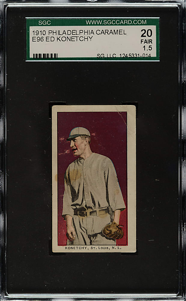 1910 E96 Philadelphia Caramel Ed Konetchy SGC FAIR 20