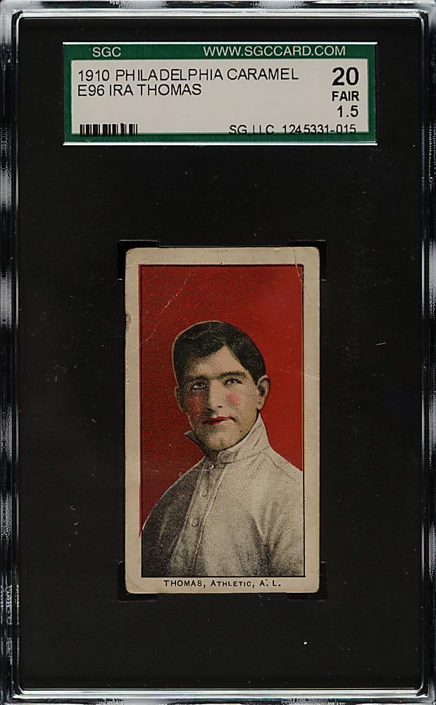 1910 E96 Philadelphia Caramel Ira Thomas SGC FAIR 20