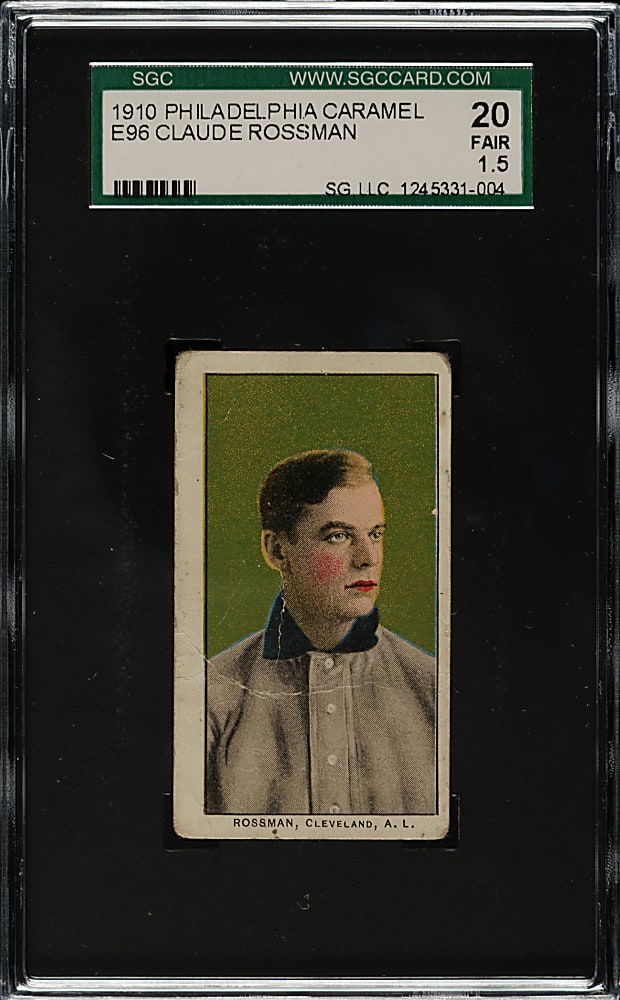 1910 E96 Philadelphia Caramel Claude Rossman SGC FAIR 20