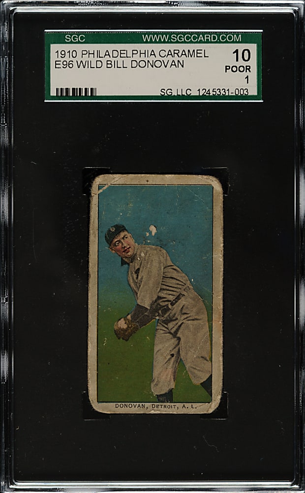 1910 E96 Philadelphia Caramel Wild Bill Donovan SGC POOR 10