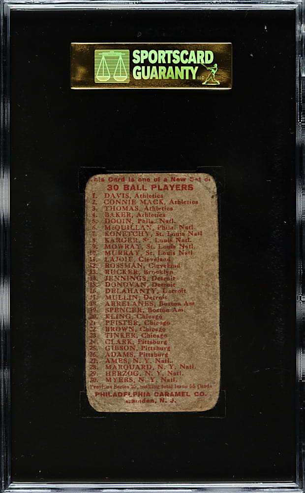 1910 E96 Philadelphia Caramel Wild Bill Donovan SGC POOR 10