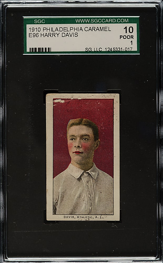 1910 E96 Philadelphia Caramel Harry Davis SGC POOR 10
