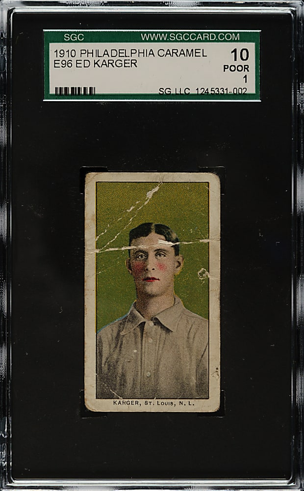 1910 E96 Philadelphia Caramel Ed Karger SGC POOR 10