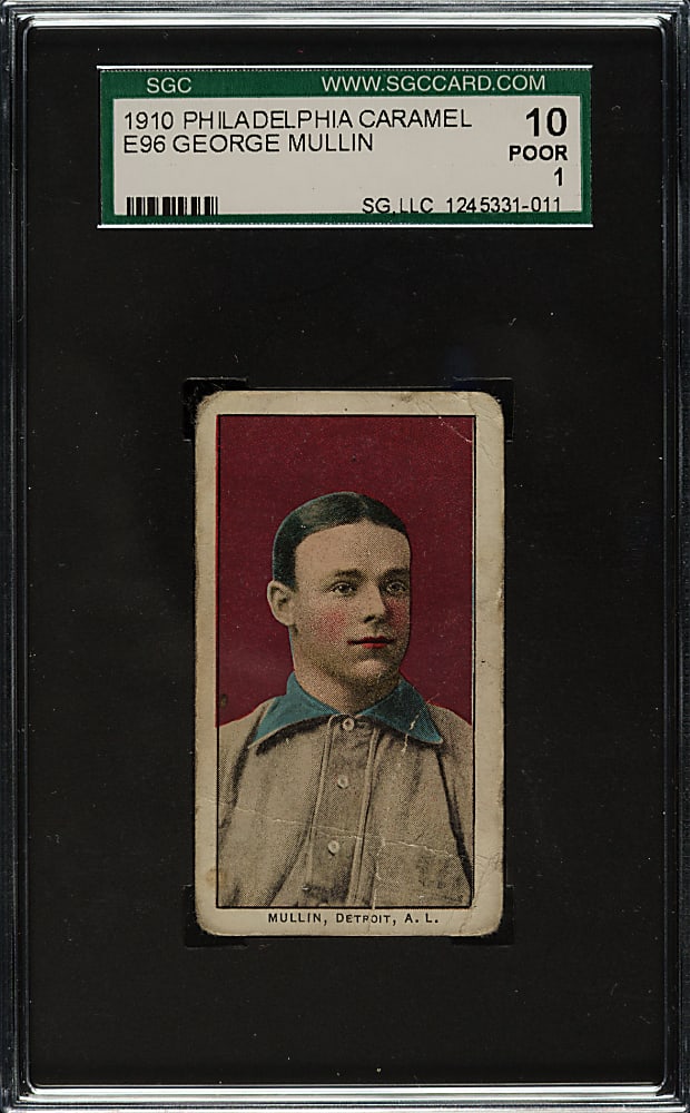1910 E96 Philadelphia Caramel George Mullin SGC POOR 10