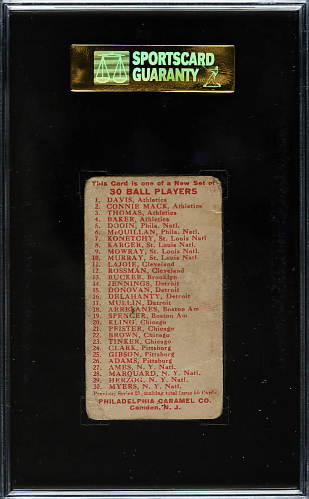 1910 E96 Philadelphia Caramel George Mullin SGC POOR 10