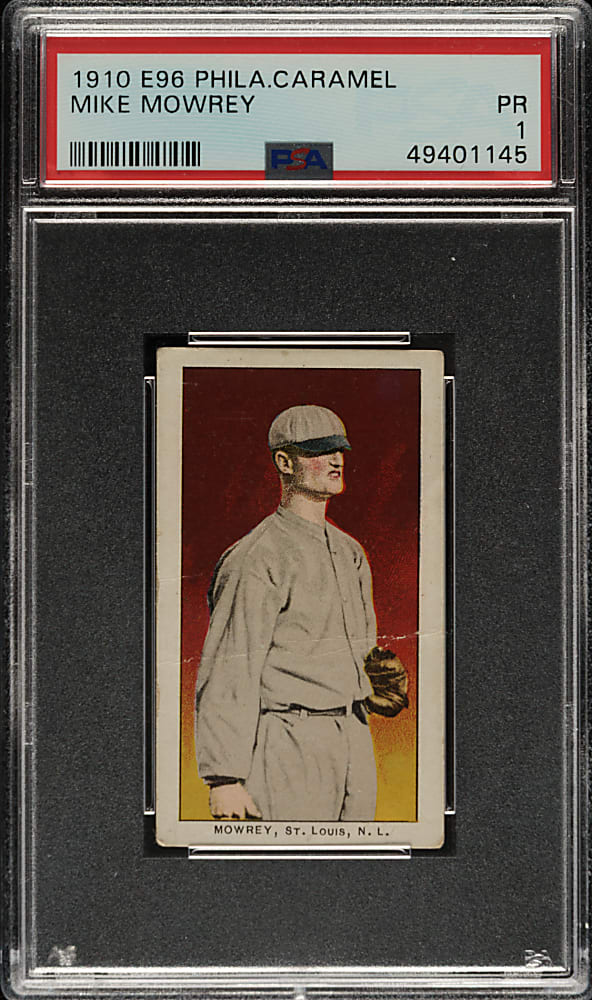 1910 E96 Philadelphia Caramel Mike Mowrey PSA POOR 1