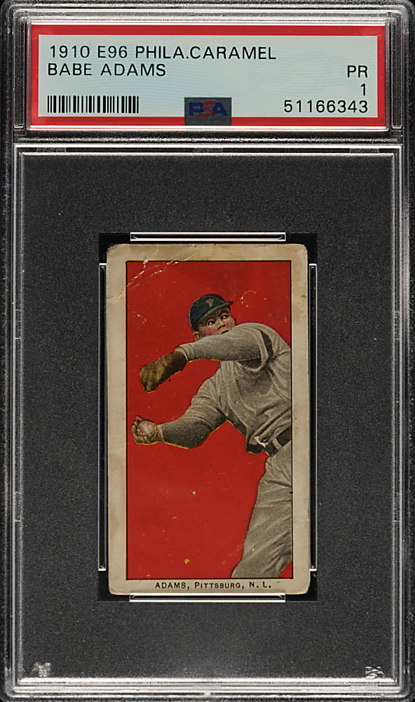 1910 E96 Philadelphia Caramel Babe Adams PSA POOR 1