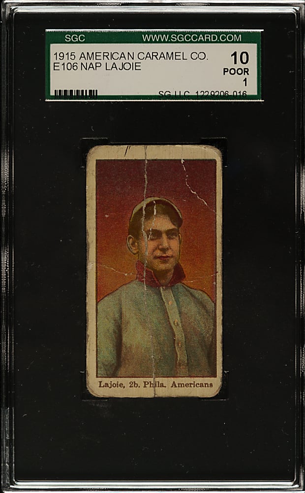 1915 E106 American Caramel Nap Lajoie SGC POOR 10