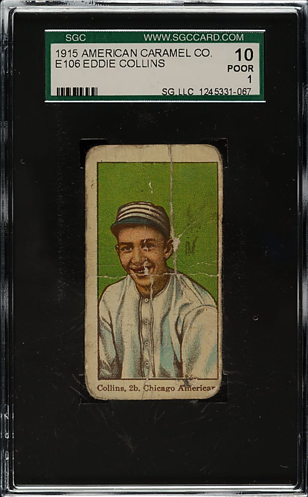 1915 E106 American Caramel Eddie Collins SGC POOR 10